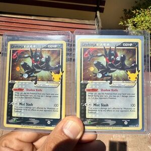 Pokemon Greninja Trading Cards - Black and Yellow